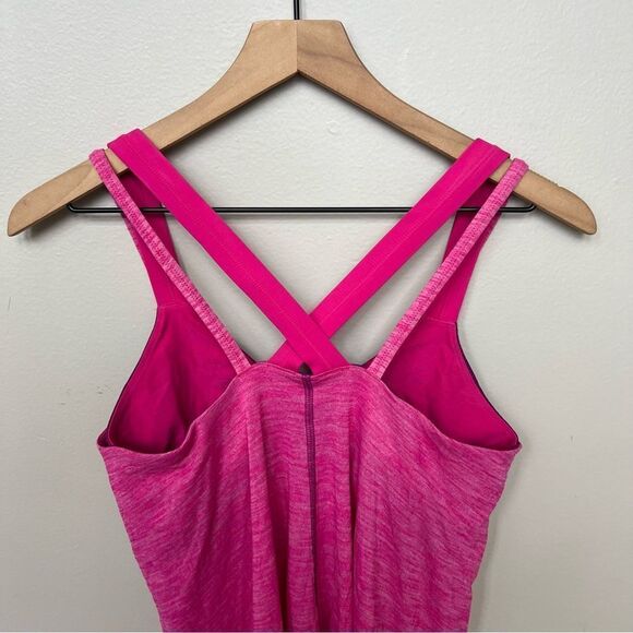 Lululemon Run For Gold Tank Hot Pink Magenta Running Tank Top Sports Bra Size 8 - Picture 6 of 13